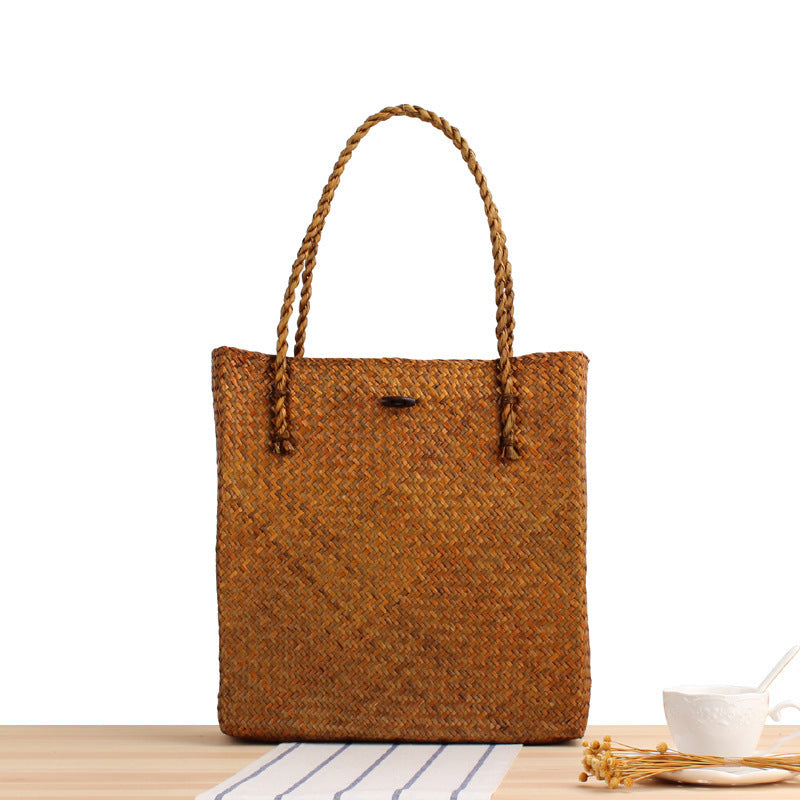 Hand-knotted tote bag made of natural wicker Bowlift