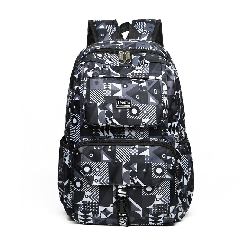 Stylish Geometric Patterned Backpack