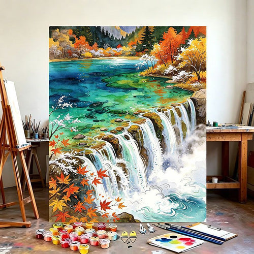 Waterfall Landscape Canvas Art Print Bowlift
