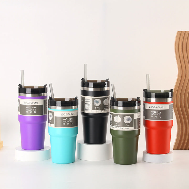 Women Insulated Drinking Cups with Reusable Straw Bowlift