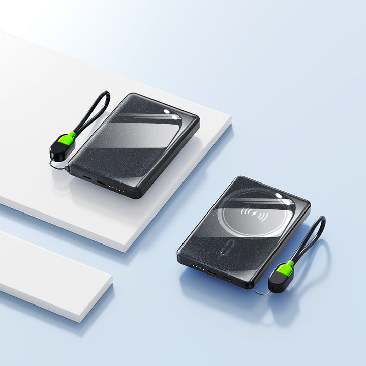 Portable power bank with wireless charging option and high-speed technology Bowlift