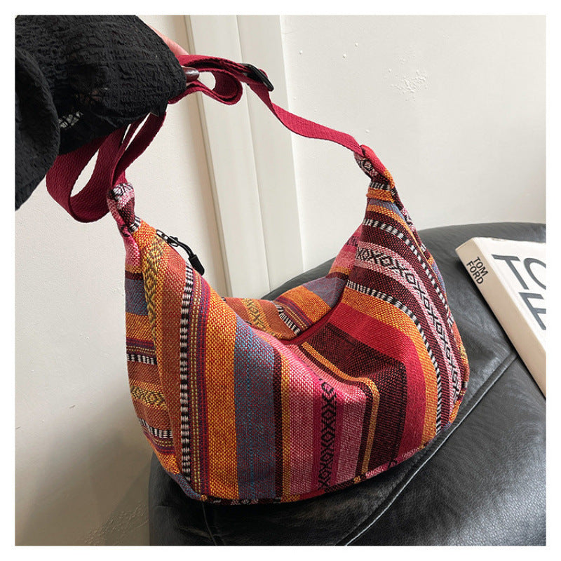 WoBohemian Ethnic Pattern Hobo Bag Bowlift