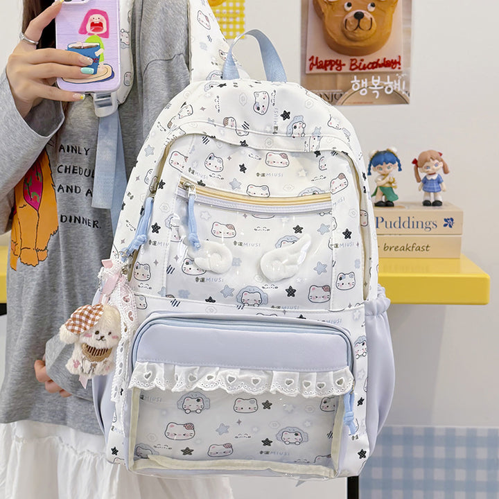 Cute Cartoon Print Backpack