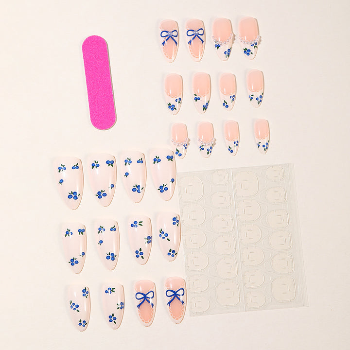 Elegant Floral Lace Tip Nail Art Extensions Bowlift
