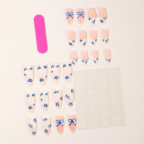 Elegant Floral Lace Tip Nail Art Extensions Bowlift