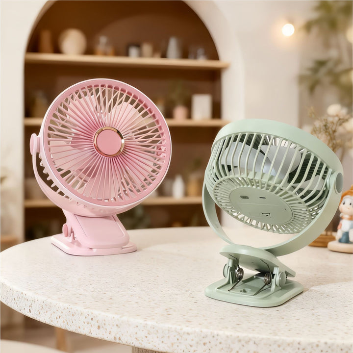 Women Portable Table Fan with Adjustable Tilt Bowlift