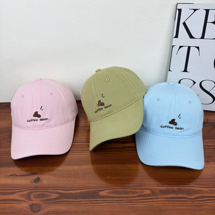 Women's Embroidered Coffee Bean Baseball Cap Bowlift