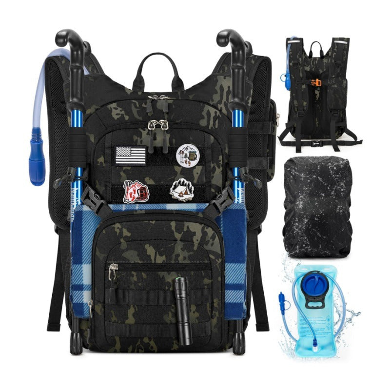 Multifunctional Outdoor Backpack with Integrated Hydration Bladder and Ergonomic Design Bowlift