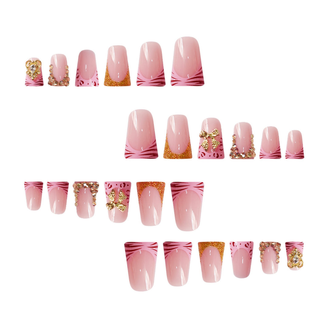 Decorative Gem-Embellished Press-On Nail Extensions Bowlift