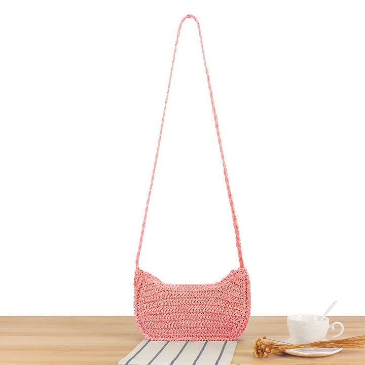 Elegant Shoulder Bag In Minimalist Crochet Design Bowlift