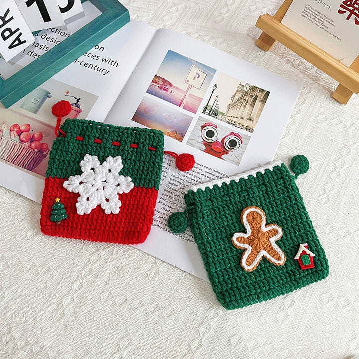 Handmade Crochet Christmas Apple Gift Bag