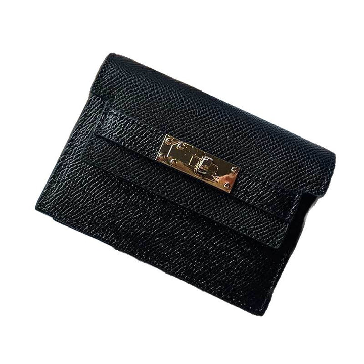 Premium Leather Cardholder with Elegant Closure Bowlift