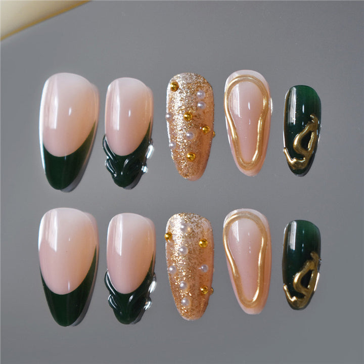 Glamorous Decorative Press-On Nail Art Bowlift