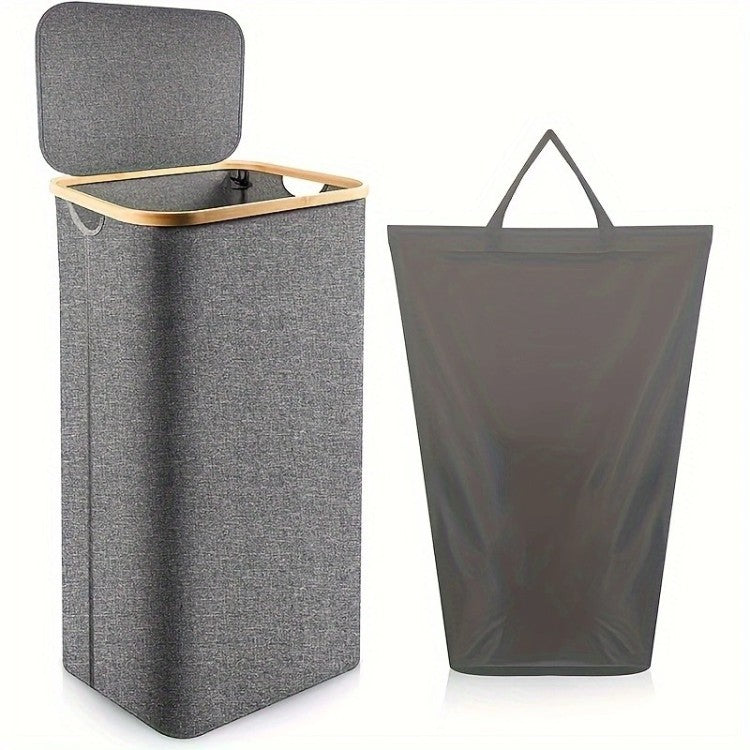 High-quality laundry container with modern lid and removable inner bag Bowlift