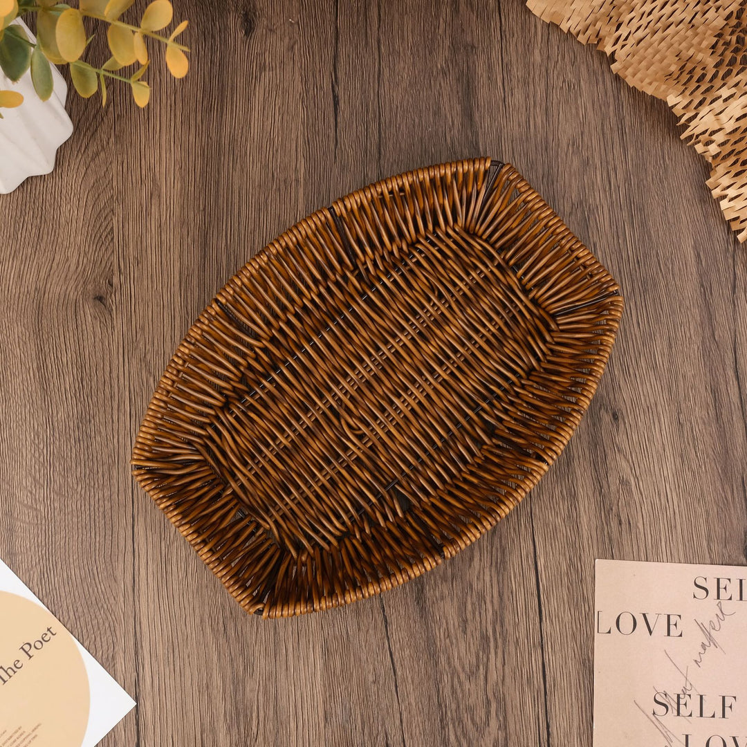 Handcrafted Oval Woven Basket Bowlift