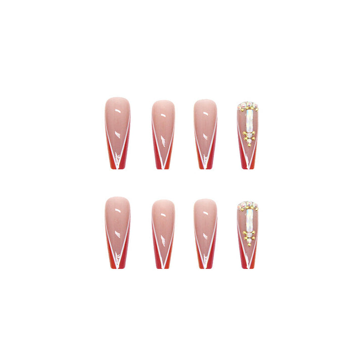 Acrylic nail tips with neon decoration Bowlift