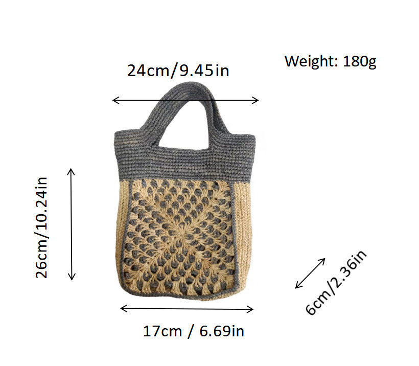 Handmade basket bag with traditional weaving pattern Bowlift