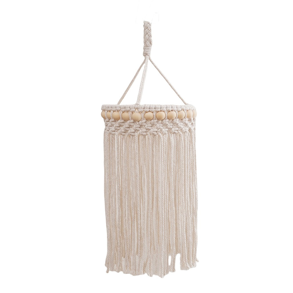 Textured Macramé Hanging Light Fixture Bowlift