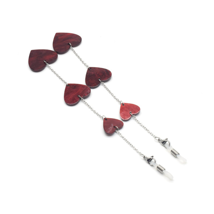 Stylish Heart-Themed Eyewear Chain Bowlift