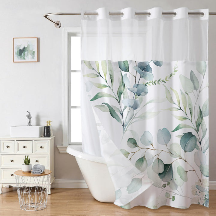 Artistic Floral Shower Curtain Bowlift