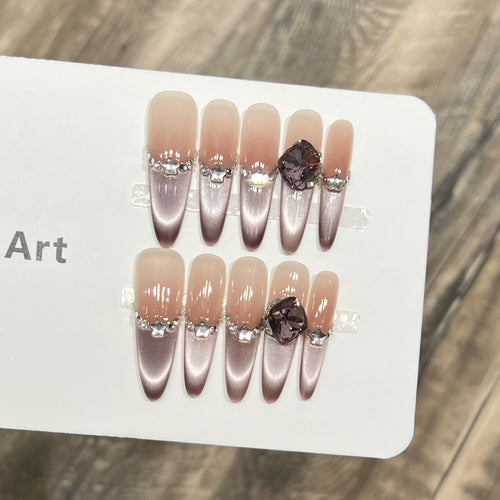 Decorative Crystal-Embellished Acrylic Nail Tips Bowlift