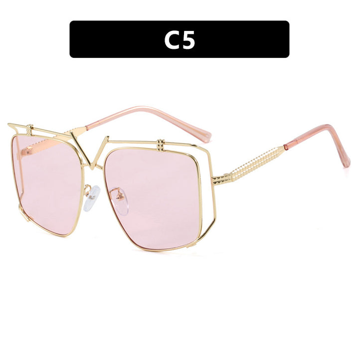 Women's futuristic oversized sunglasses with unique geometric frame Bowlift