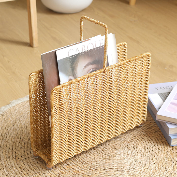 Spacious Woven Magazine Holder Bowlift