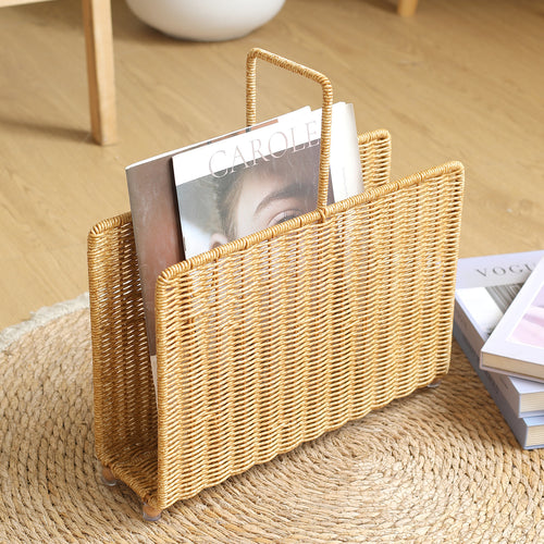 Spacious Woven Magazine Holder Bowlift