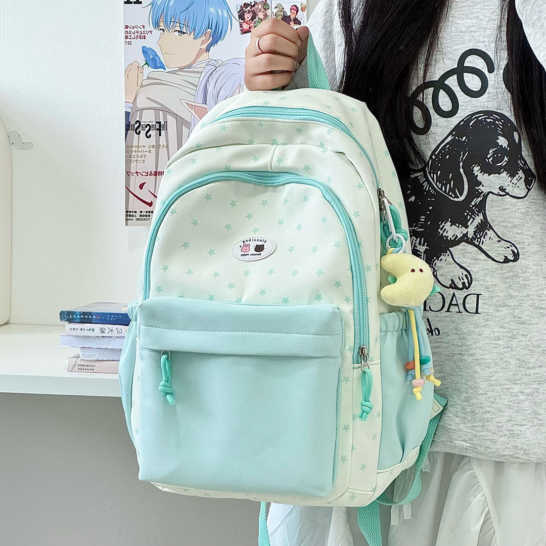 Cute Lightweight Star-Patterned Backpack
