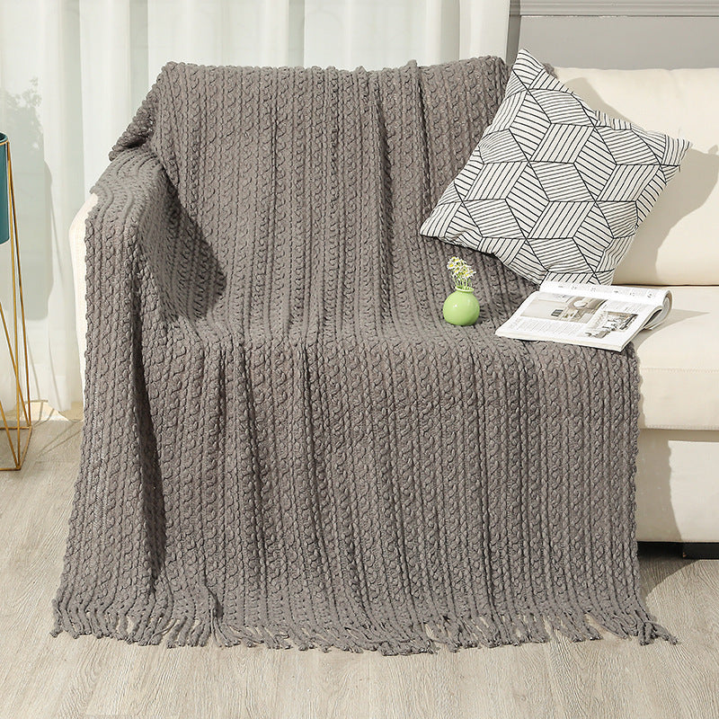 Women high-quality knitted blanket Bowlift