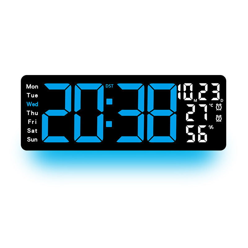 Digital Multi-Function Alarm Clock with Color LED Display Bowlift