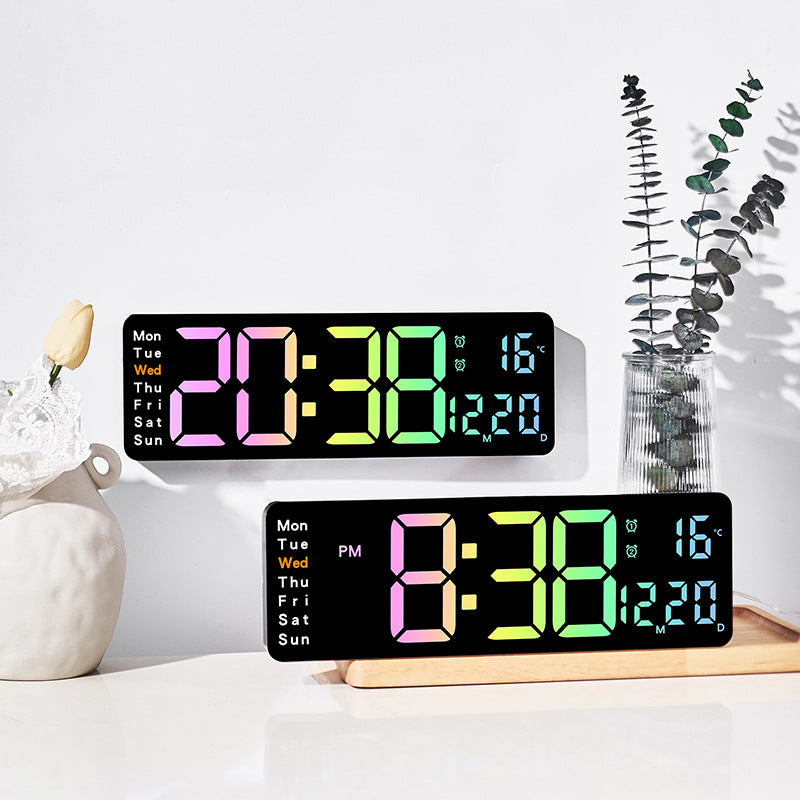 Digital Multifunktionswecker mit mehrfarbigem LED-Display und Temperaturanzeige Bowlift