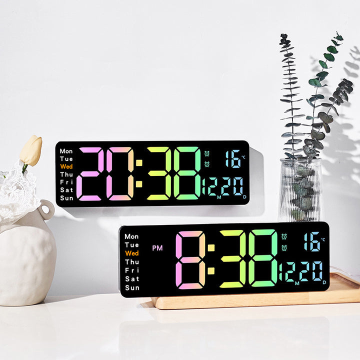 Digital Multifunktionswecker mit mehrfarbigem LED-Display und Temperaturanzeige Bowlift