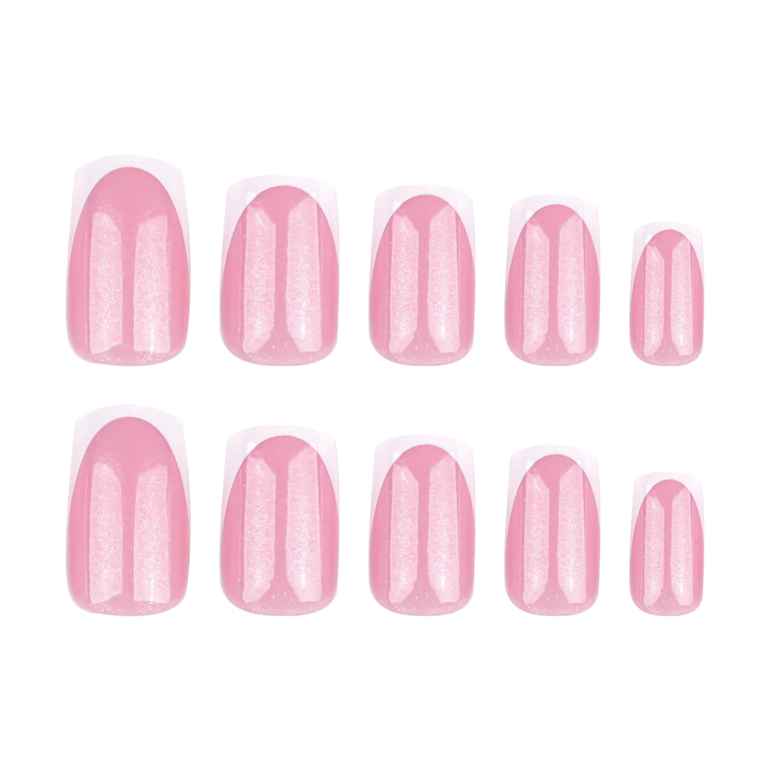 Sparkling nail art with elegant French tip design Bowlift