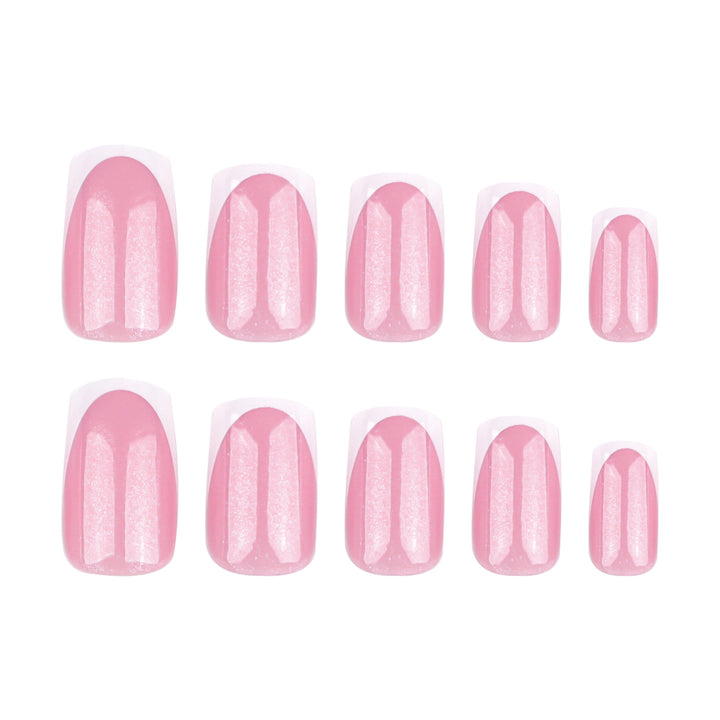 Sparkling nail art with elegant French tip design Bowlift