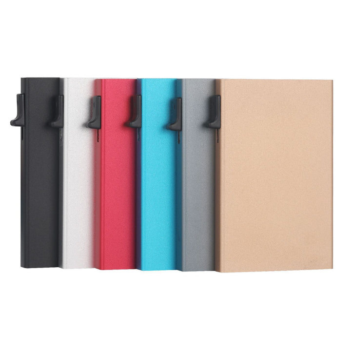 Slim RFID Blocking Aluminum Business Card Wallet With Pull Tab Bowlift