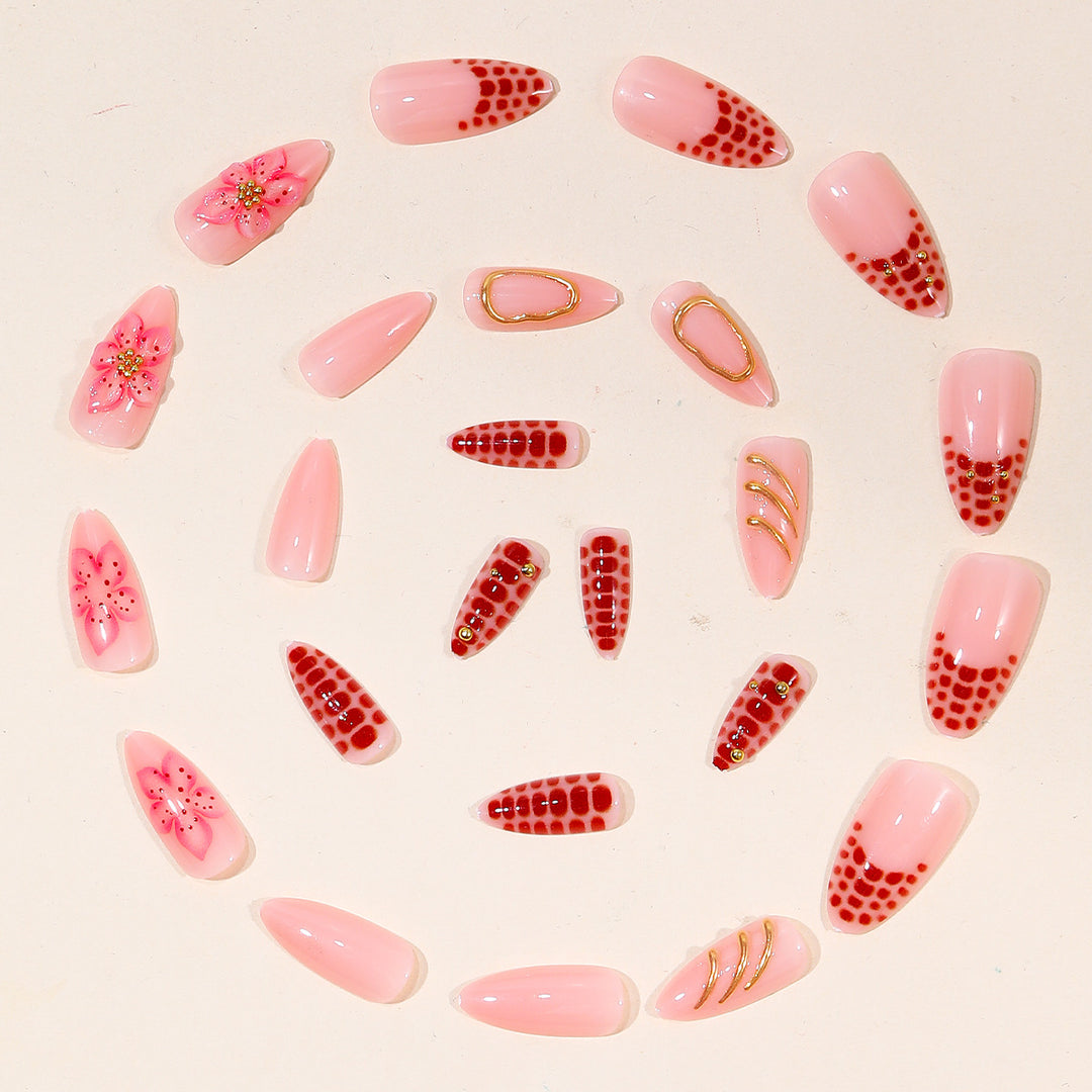Glamorous Floral Nail Art Set Bowlift