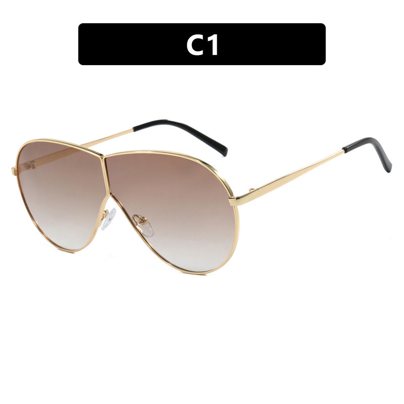 Women's pilot sunglasses with elegant golden frame and blue lenses Bowlift