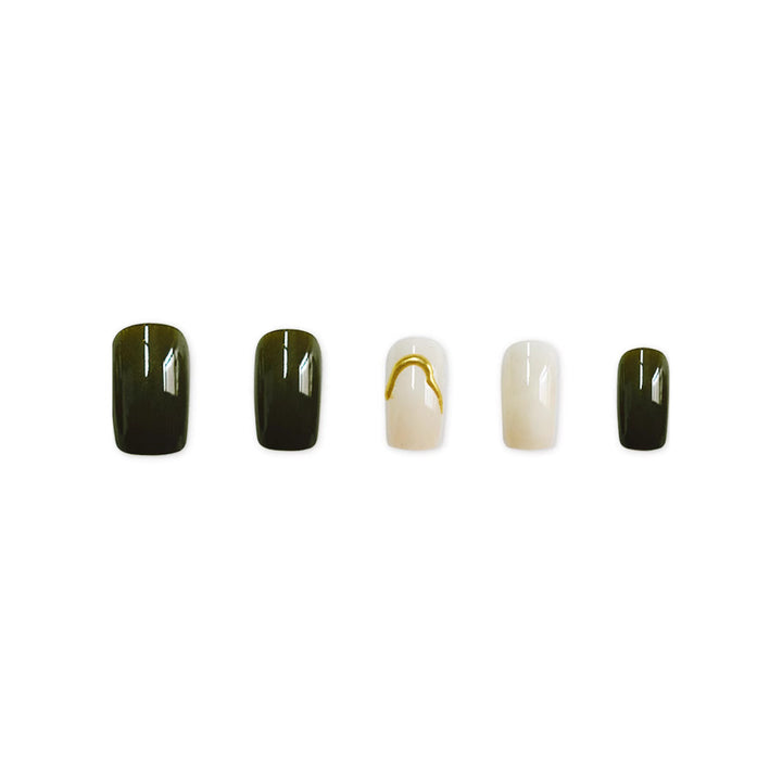 Artistic Press-On Nail Design Bowlift