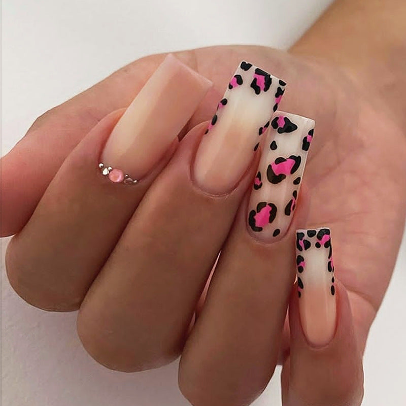 Artistic Leopard Print Press-On Nail Kit Bowlift