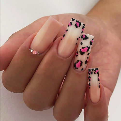 Artistic Leopard Print Press-On Nail Kit Bowlift