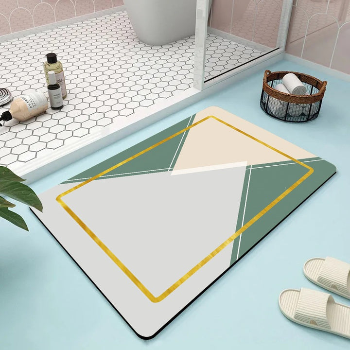 Abstract Floral Bathroom Mat