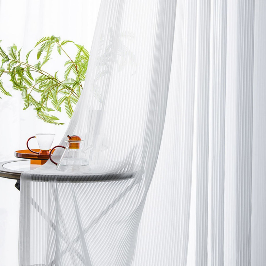 Sheer Pleated Window Curtain