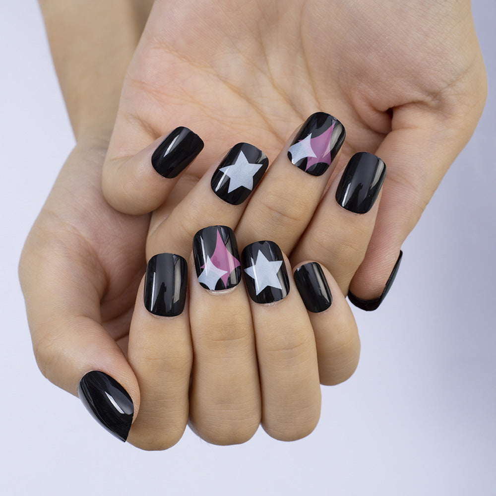 Art nails with creative star design Bowlift