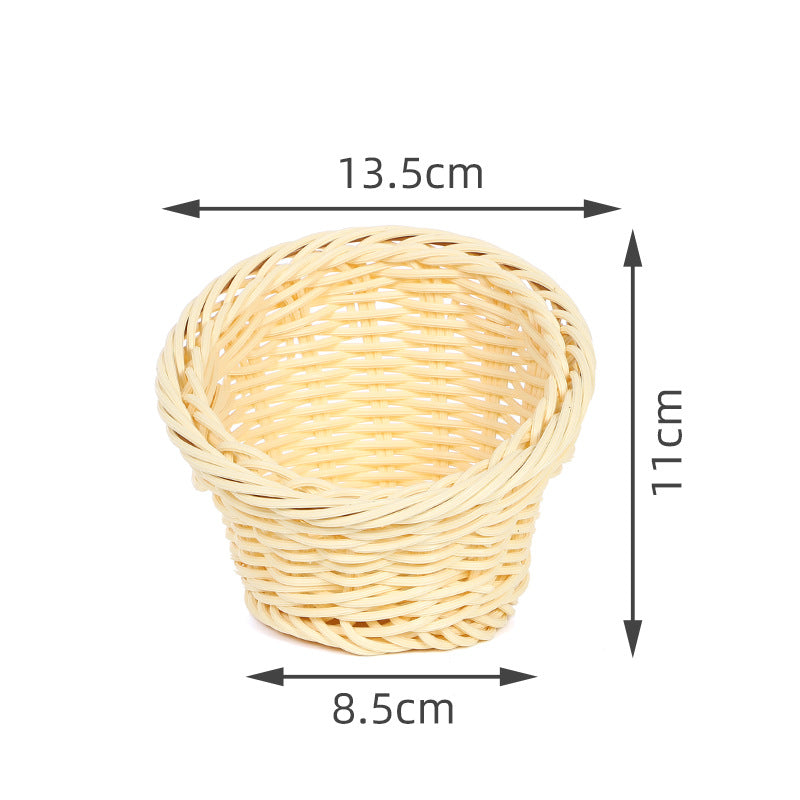 Decorative Woven Round Basket Bowlift