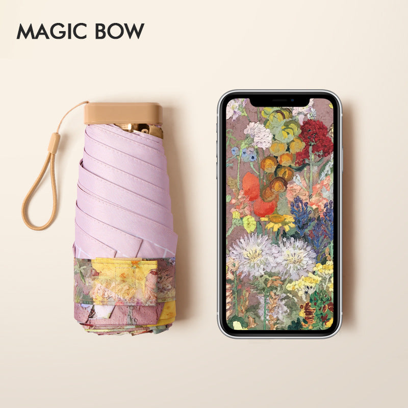 Ladies floral folding umbrella Bowlift