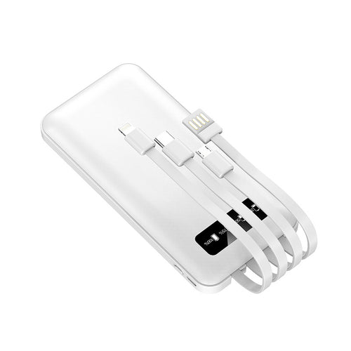 Multifunctional power bank with integrated charging cables Bowlift