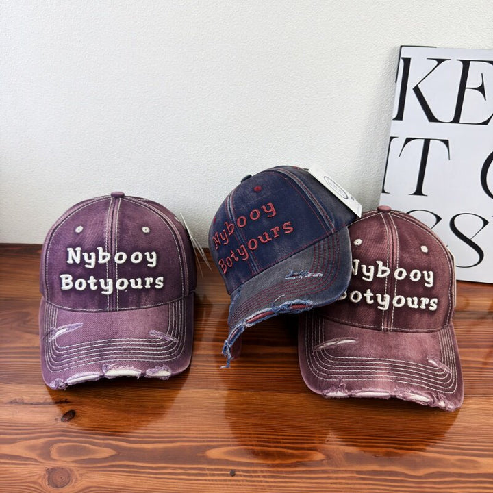 Women's Distressed Adjustable Baseball Cap Bowlift
