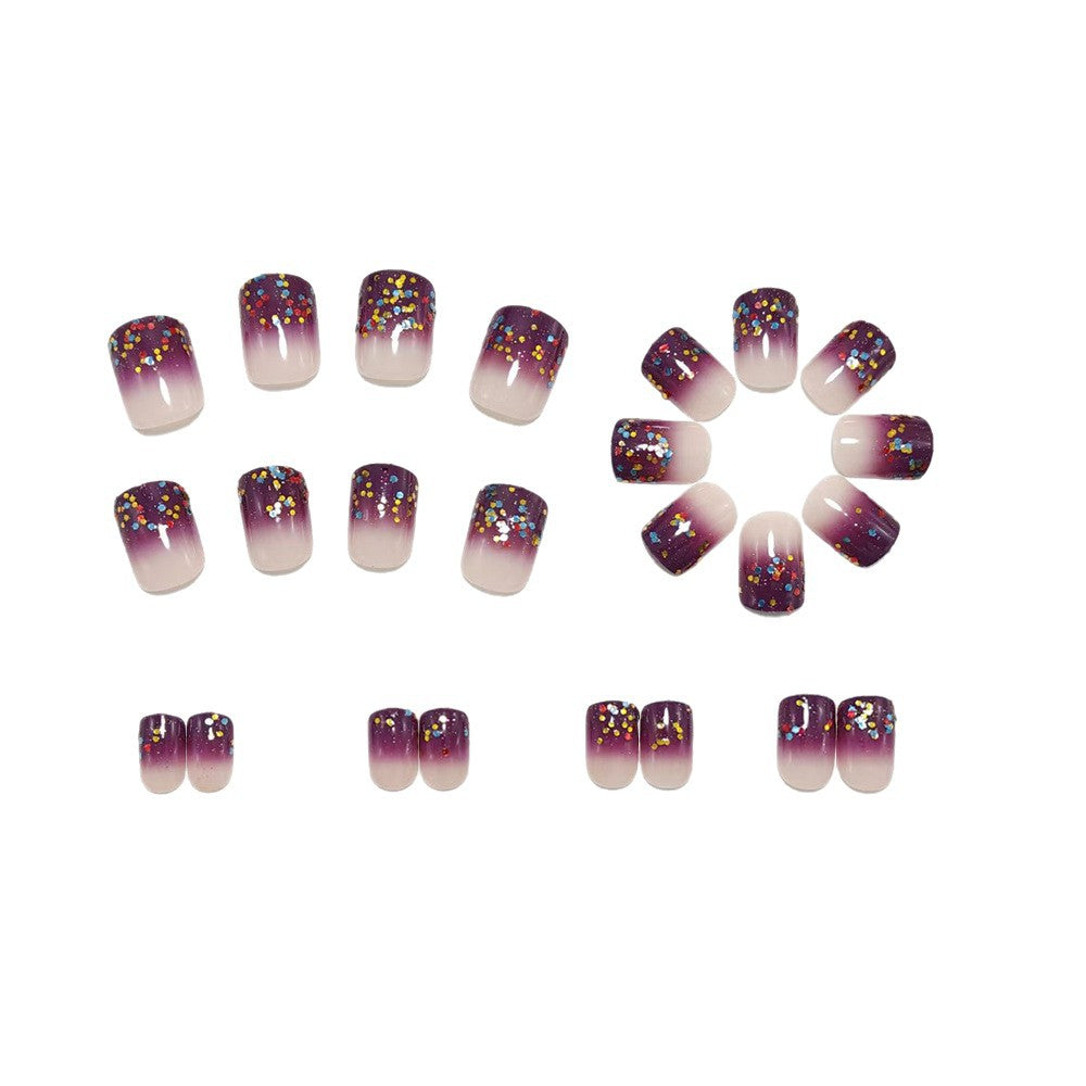 Artificial nails with glamorous glitter design Bowlift