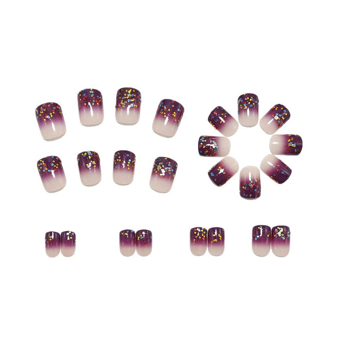 Artificial nails with glamorous glitter design Bowlift